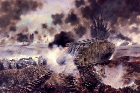 Mark IV Tank V's A7V Tank (German).