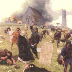 Norsemen Sack Monastry.